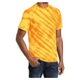 thumbnail image 4 of Yellow Rooster Men's Short Sleeve Tiger Stripe Tie-Dye Cotton T-Shirts Gold XL, 4 of 6