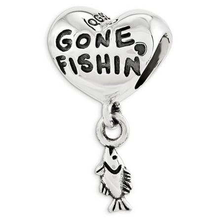 - Sterling Silver Reflections Gone Fishin Dangle Bead