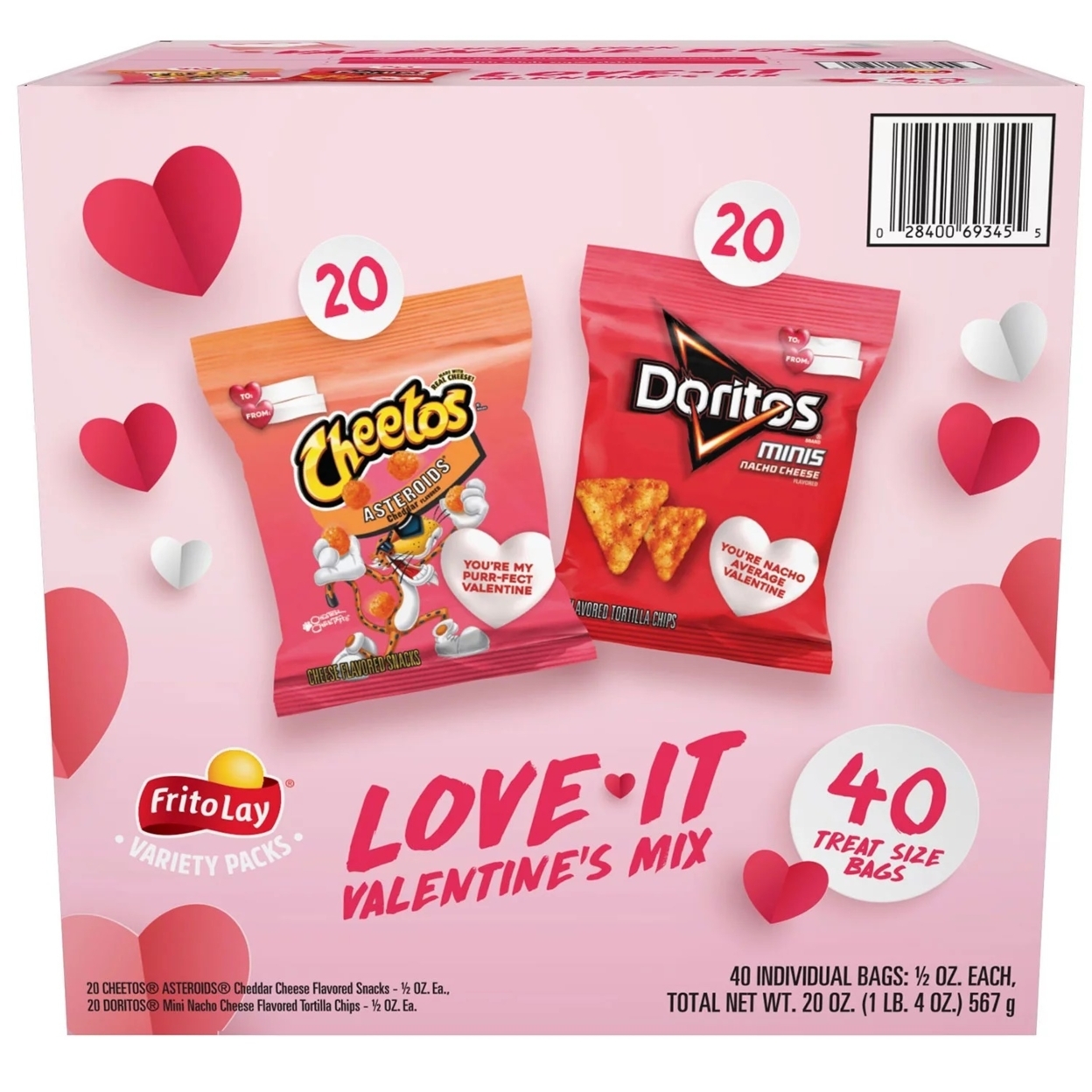 Frito Lay Doritos Cheetos Mix Snacks Variety Pack Gluten Free 40 Count