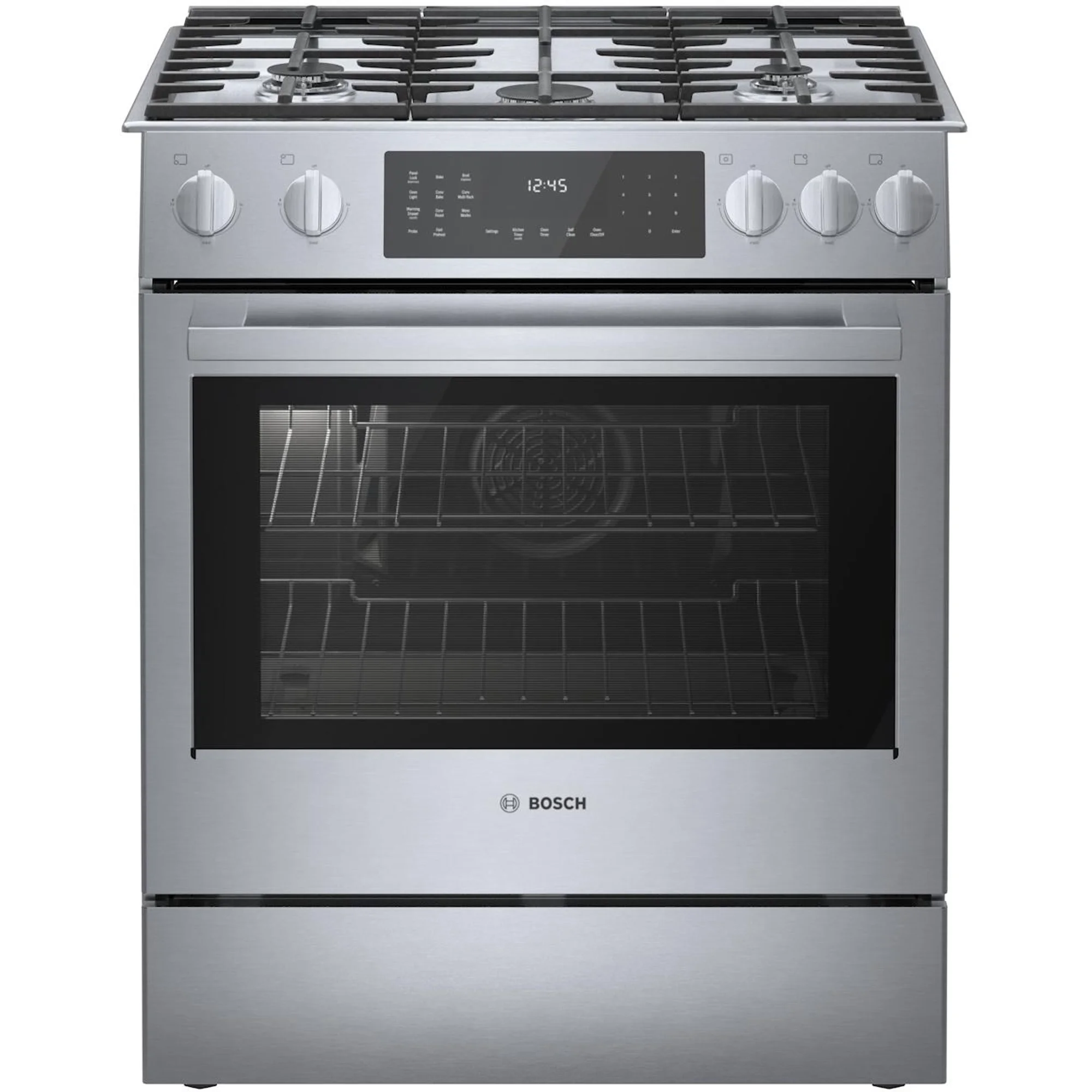 Bosch Hdip056u Benchmark Series 30" Wide 4.6 Cu. Ft. Slide In Dual Fuel Range - Stainless