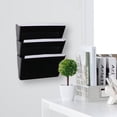 thumbnail image 1 of Soporte de plástico para archivos de pared, para el hogar, la oficina, apilable, para guardar revistas, para colgar en la pared, 1 of 4