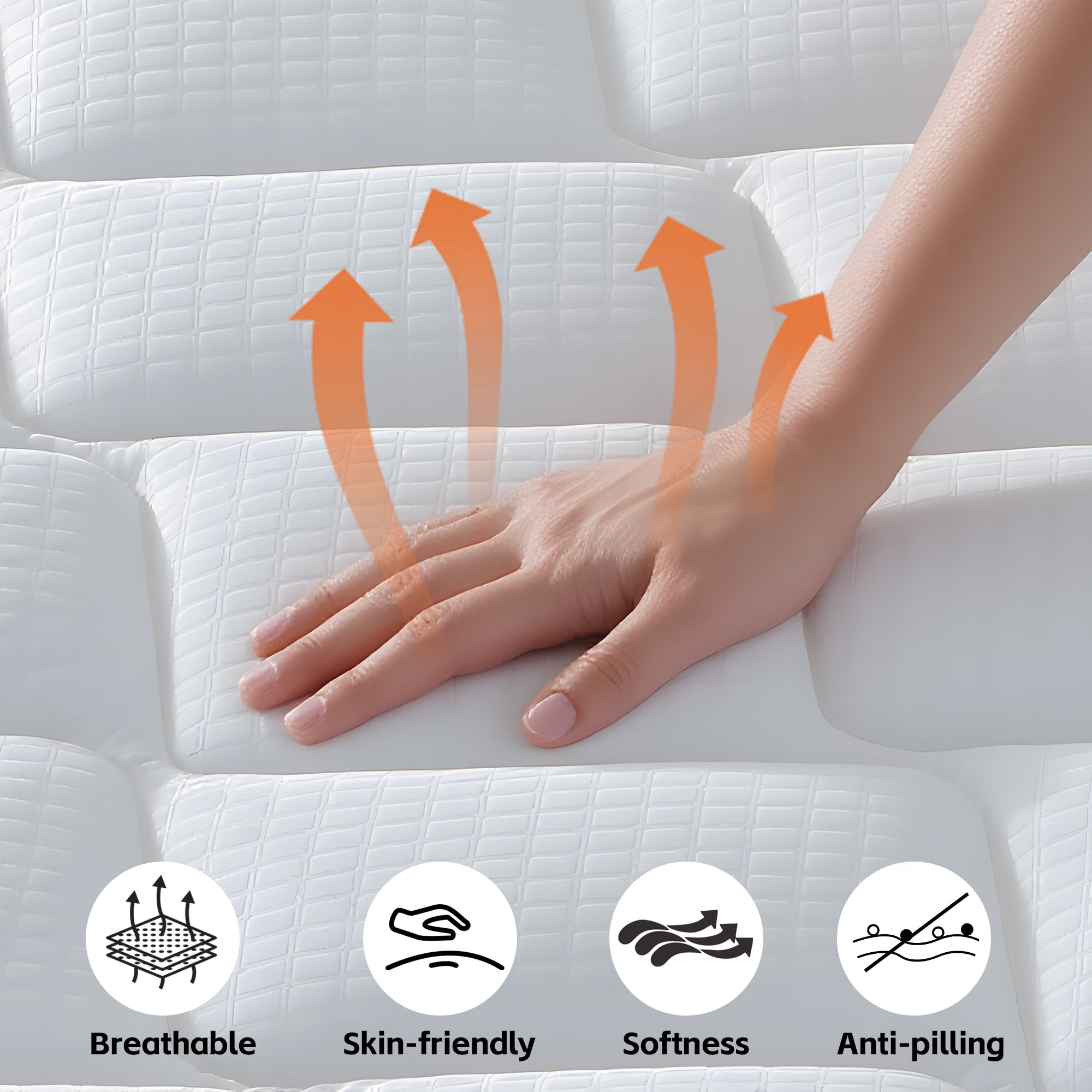 Miniyam Twin 12" Cooling Hybrid Mattress, Memory Foam & Pocket Springs for Pressure Relief