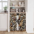 thumbnail image 6 of Colorful Stones Kitchen Curtain for Berdoom Living Room Cafe 45 Inch Length, Farmhouse Stones Modern Art Tiers Curtains Light Filtering Drapes Rod Pocket Window Treatment 2 Panels 52"Wx45"L, 6 of 8
