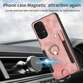thumbnail image 4 of Phone Case for Samsung Galaxy A23 5G/4G Wallet Cover with Tempered Glass Screen Protector and Wrist Strap Lanyard RFID Credit Card Holder Ring Stand Cell Accessories A 23 23A 6.6 Women Pink, 4 of 14