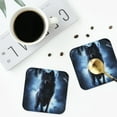 thumbnail image 4 of Naloa Night Scene of Wolves Coasters for Set of 4 - PU Leather Coasters, Coasters for Table Cup Tea Coffee Beer, Decorative for Kitchen Homedecor (Round), 4 of 6