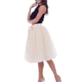 thumbnail image 2 of Douhoow Women Tulle Skirts Knee Length Tutu Ball Gown Pleated Petticoat Skirt, 2 of 5