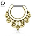 thumbnail image 5 of Septum Clicker Piercing Tribal Swirl 14G 16G Surgical Steel Tragus Daith Jewelry, 5 of 5
