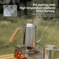 thumbnail image 4 of Eigraketly Cafetera Olla Acero inoxidable Mango de Oficina Comedor Cocina Cervecero Pesca Viaje Hervidor de goteo Herramienta para beber Kits de desorden para acampar Eigraketly OD023353-00, 4 of 6