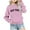 Pink, variant on Odeerbi Toddler Boys Girls Crewneck Sweatshirts Pullover Sweatshirts 1-12 Years Children's Round Neck Long Sleeve Printed Sweatshirt Gray