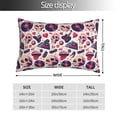 thumbnail image 2 of Pofeuu Skull lips record Guitar Print Polyester Microfiber Plush Pillowcases, Super Soft and Cozy Pillow Case Covers with Envelop Closure（Pillow core not included）-14"x20", 2 of 6
