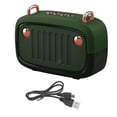 thumbnail image 2 of Matsuzay Altavoz de alta tecnología Reproductor de música inalámbrico Caja de altavoz estéreo portátil Altavoz de graves 5.0 compatible con Cables de audio/vídeo Verde, 2 of 6