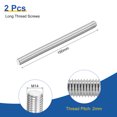 thumbnail image 2 of M14x190mm Fully Threaded Rod, 2Pcs 316 Stainless Steel 2 Pitch Threaded Screw, 2 of 7