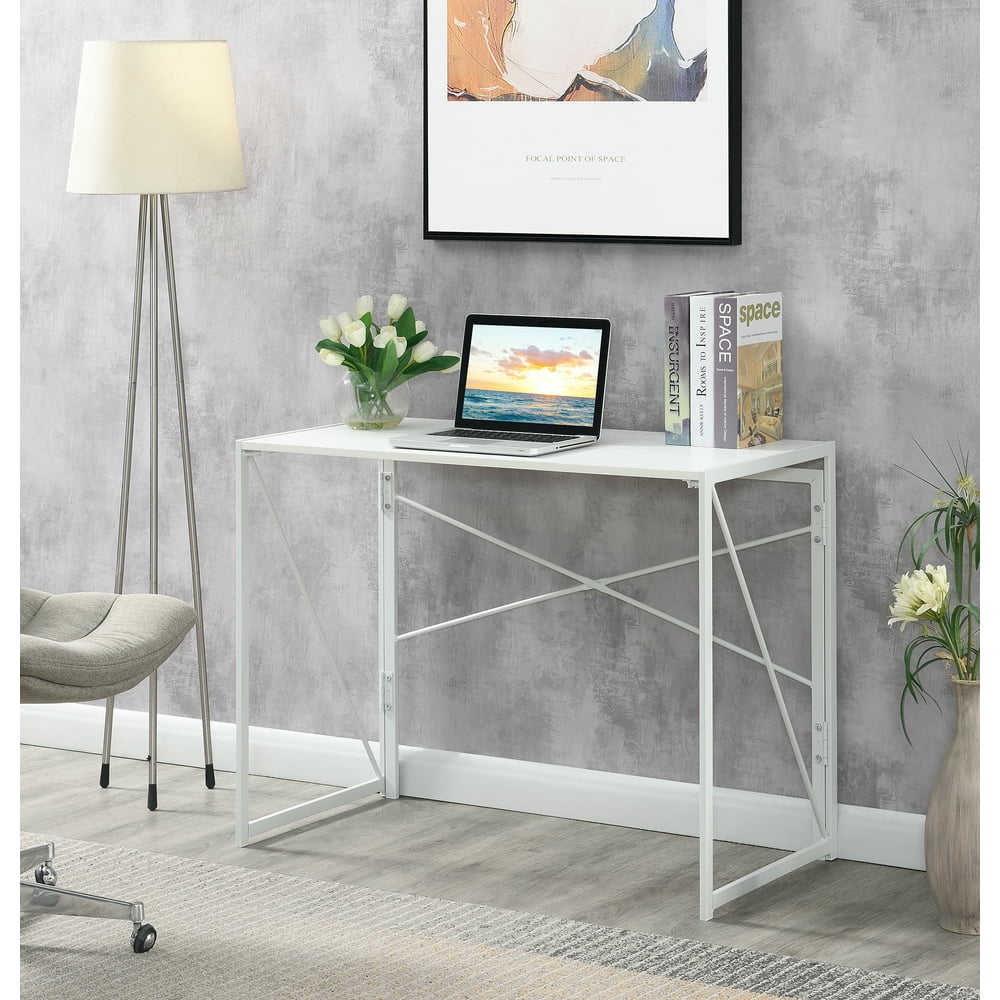 Convenience Concepts Extra Folding Desk, White