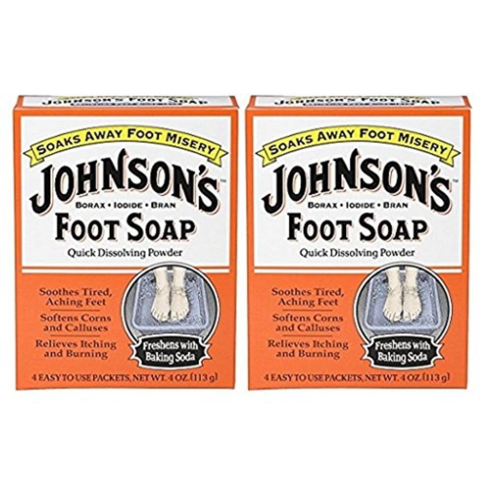 Johnson's Foot Soap Quick Dissolving Powder, 4, ct, 2 pk, 2 Pieces 4