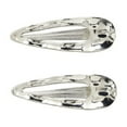thumbnail image 4 of Scunci Hammered Metal Snap Clips, Silver, 2 Count, 4 of 6
