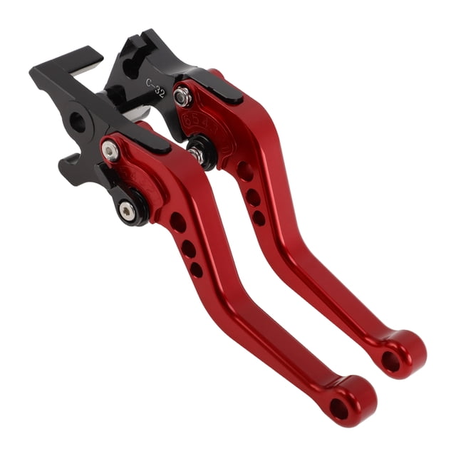 Palancas de freno y embrague cortas únicas para Yamaha YZF R25 2014-2025, palanca de freno ajustable en 6 posiciones, aleación de aluminio, rojo sólido, 1 par