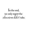 thumbnail image 2 of VWAQ In The End, We Only Regret The Chances We Didn't Take Inspirational Vinyl Wall Decal Home Decor (10"H x 22"W Black), 2 of 2
