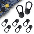 thumbnail image 1 of MARSHOHO Paquete de 8 extensores de botones para pantalones extensores de cintura con botones flexibles para hombres y mujeres pantalones vaqueros faldas vestido (negro), 1 of 1