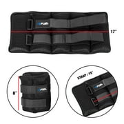 Fuel Pureformance Unisex Adjustable Wrist & Ankle Weights, 10-Pound Pair (20lb Total - 5 Removable Weight Packs)