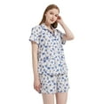 thumbnail image 5 of GLOBAL Womens Pajama Set Short Sleeve PJs for Women cotton Pajamas Summer Sleepwear, 2-Piece, Sizes XS to XXL, 5 of 7