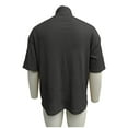 thumbnail image 4 of Cheytotty Waffle Henley Shirts For Men Short Sleeve Comfy Blouse Workout Golf Tops Dark Gray M, 4 of 8