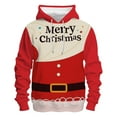 thumbnail image 3 of Xdzjlr Mens Christmas Hoodies Male Winter Xmas Theme Printed Sweatshirt Long Sleeve Pocket Long Sleeve Hoodie Sweatshirt Tops Brick Red M, 3 of 5