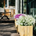 thumbnail image 2 of ZOELNIC 8 Bundles Artificial Fake Flowers UV Resistant Shrubs Plants for Indoor Outside Hanging Plants Garden Porch Window Box Home Wedding Farmhouse Decor White, 2 of 8