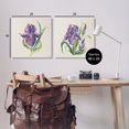 thumbnail image 4 of Stupell Industries Purple Iris in Bloom Plants & Flowers Painting Wrapped Canvas Art Print Wall Art, 24 x 24, Set of 2, 4 of 8