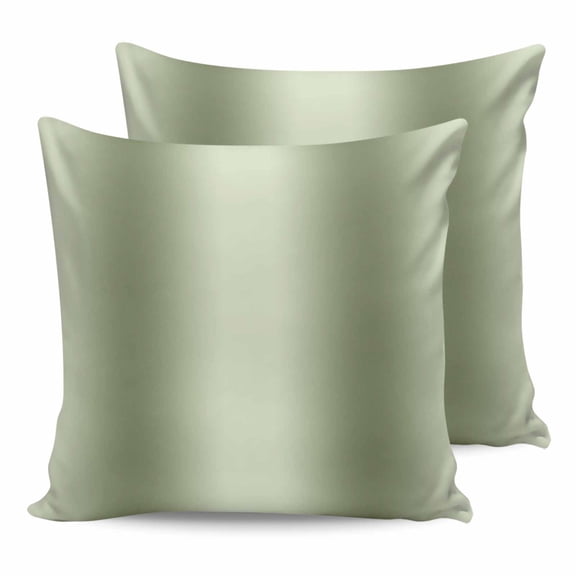 Sage Green Ombre 16x16 Pillow Covers Set of 2, Farmhouse Green Gradient Modern Art Throw Pillow Covers Decorative Couch Cushion Case, Microfiber Square Pillowcases for Bedroom Car Living Room