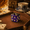 A, variant on Crystal Dice, Polished Natural Stone D6 with Gold Pips for Tabletop Games Tarot Reading Desk Decor and Collection Rose Quartz 0.63x0.63in