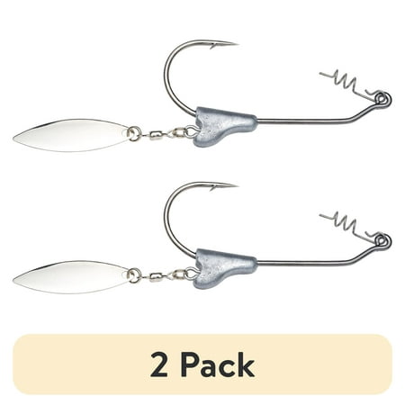 (2 pack) Strike King Tour Grade Belly Blade 1/8 oz 3/0 Hook Unpainted Underspin Jig Head Lure
