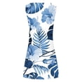 thumbnail image 5 of RXIRUCGD Robe Sans Manches pour Femmes Mode Féminine Sexy Vintage Col Rond Robes Imprimées Sans Manches Mode Féminine 2023 Robe Bleue Femmes, 5 of 5