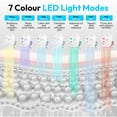 thumbnail image 3 of Morfone Red Light LED Face Mask Adjustable Brightness with 7 Color Led, Cordless Red Light Mask for At Home & Travel, 3 of 6
