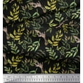 thumbnail image 2 of Soimoi Black Cotton Duck Fabric Neem Watercolor Print Fabric by Yard 44 Inch Wide, 2 of 3