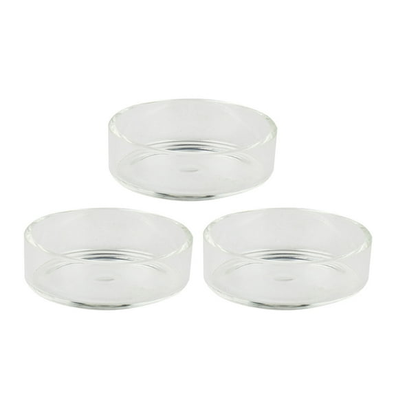 GOOHOCHY 5pcs Round Shrimp Food Glass Bowl Crystal Shrimp Feeding Bowl Shrimp Tank Ornament Shrimp Supplies