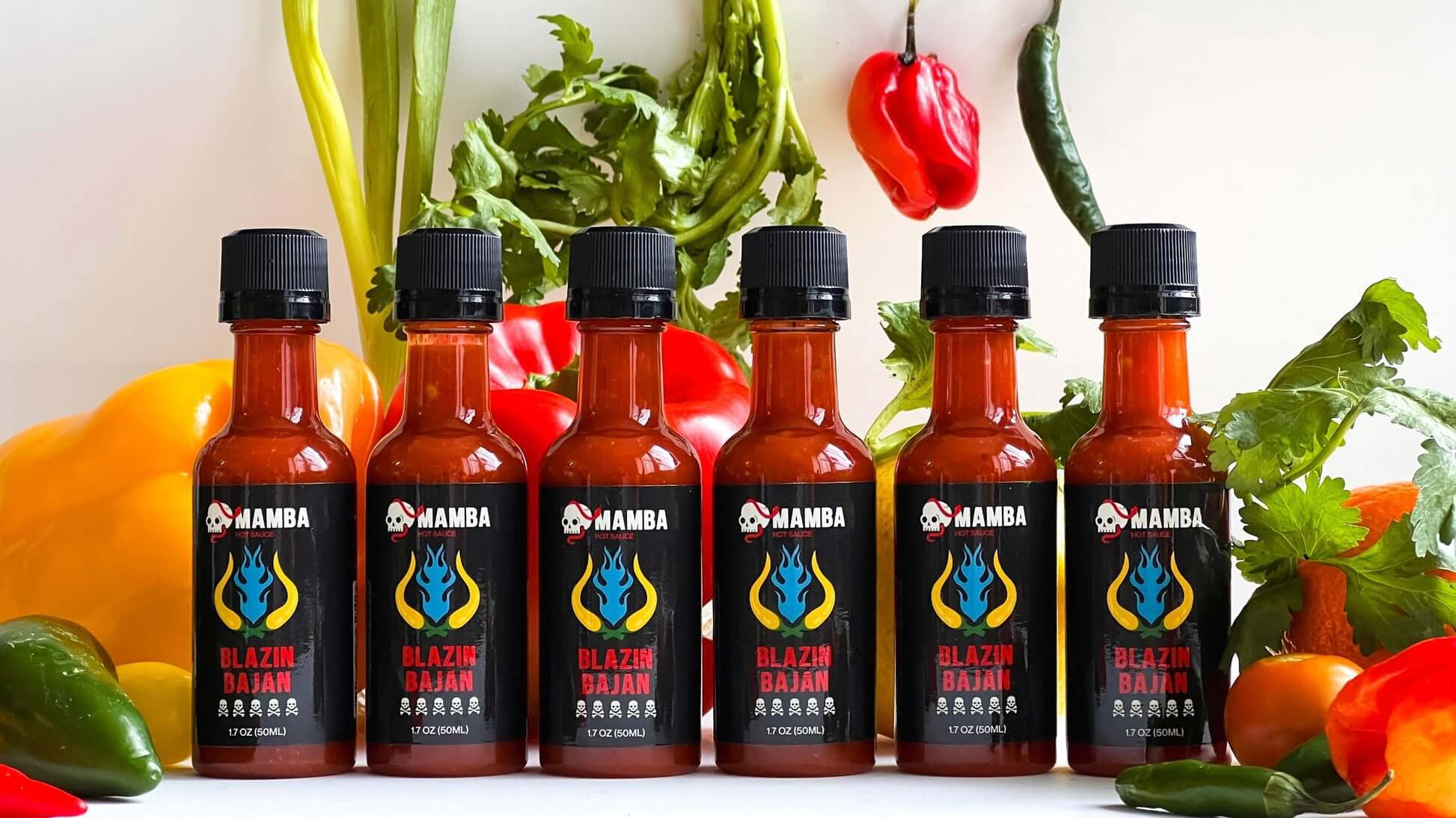 MAMBA Blazin Bajan Hot Sauce, Caribbean Habanero Pepper Sauce with Fruity, Smoky & Sweet Notes, Spicy Condiment for Fish, Potatoes, Soups & Stews