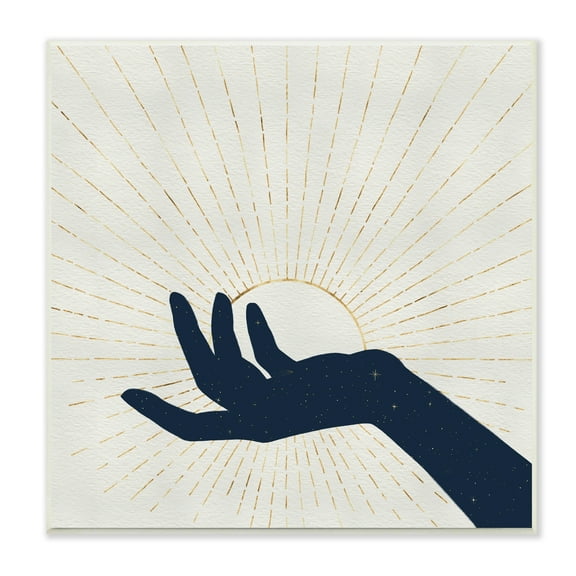 Stupell Industries Universe Hand Holding Sun Bohemian Chic Design,12 x 12, Design by Grace Popp