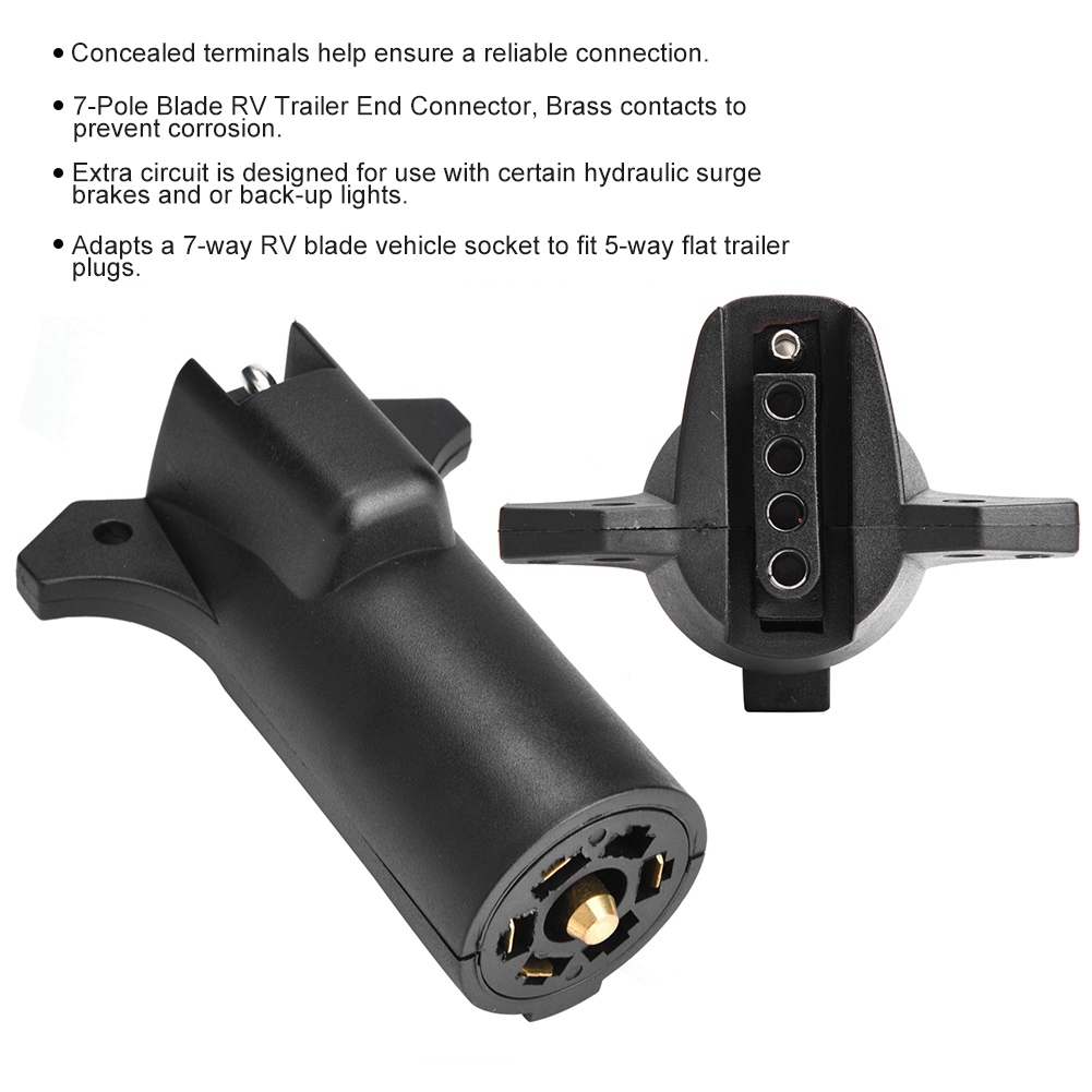 adaptateur de connecteur de c/âble de ressort de c/âblage de prise de remorque /à 13 broches pour caravane de remorque Duokon Adaptateur de prise de remorque