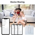 thumbnail image 4 of 2PCS Tuya WiFi Smart Touch Button Switch Connected Electric Curtains Blinds Roller Shutter for Alexa Home Siri EU Plug, 4 of 5