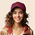 thumbnail image 4 of Dalix Tomato Embroidered Cap Cotton Baseball Cute Cool Dad Hat Womens in Maroon, 4 of 5