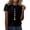 Black, variant on Planet Graphic Tees for Women 2026 Summer Casual Short Sleeve Crewneck Astronomy T Shirt
