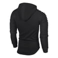 thumbnail image 4 of MaFYtyTPR Men's Athletic Hoodie Pullover Ruched Long Sleeve Slim Fit Sweatshirt with Kangaroo Pocket Casual Gym Top for Fall Winter Wear A-Black M, 4 of 6