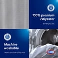 thumbnail image 5 of Clorox Waterproof Fabric Shower Curtain, Durable Fabric, Weighted Magnets - Gray, 72" x 72", 5 of 13