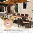 thumbnail image 7 of Pellebant 9 Pcs Yellow Patio Set 8 Armless Chairs 1 Table with Umbrella Hole, 7 of 7