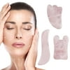 WOXINDA 3pcs Handmade Natural Rose Quartz Multi-shape Gua Sha Scraping Massage Tool