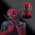 thumbnail image 5 of Guvpev Daedpool Mask - Superhero Wade Winston Wilson Cosplay Mask Full Face Helmet Handmade Halloween Cosplay Costume Accessory Daedpool Mask for Kids, Teens & Adults Cosplay, 5 of 14