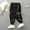 X-68Black, variant on FAOWME Big Kids Boys Pants Casual Elastic Waist Stripe Print Ankle Tied Comfortable Fashionable Trousers For Outdoor Activities Black 18-24 Months