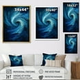 thumbnail image 4 of Designart "Swirling Blue Wave Spiral I" Abstract Spirals Floater Framed Wall Art Prints, 4 of 5