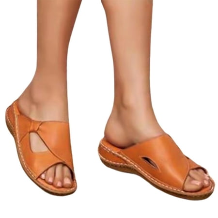 

AYYUFE Sandals Open Toe Thick Sole Women Loose Soft Sole Slippers for Beach