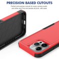thumbnail image 5 of Decase Heavy-Duty Rugged Case for iPhone 15 Pro,Dual Layer Military Grade Drop Protection Anti-Fingerprint Anti-Scratch Hard Cover Silicone Bumper Shockproof Case for iPhone 15 Pro,Red, 5 of 5